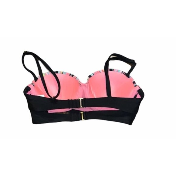 Xhilaration Push Up Underwire Bikini Swimsuit Top Medium Pastel Abstract Mesh - Picture 9 of 9